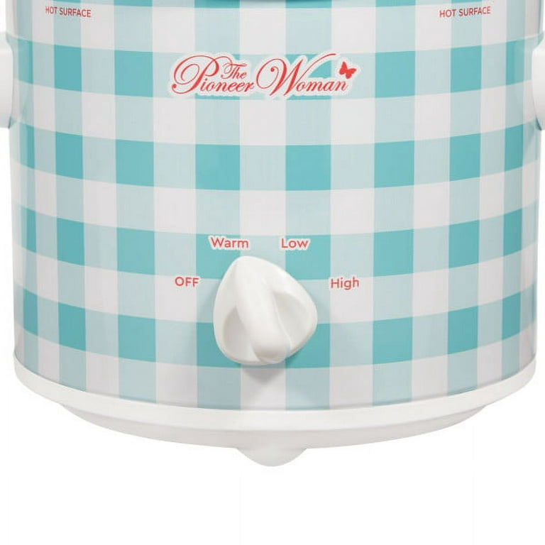 The Pioneer Woman Slow Cooker 1.5 Quart Twin Pack, Breezy Blossom and Teal  Gingham, 33018