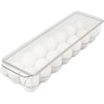 thumbnail image 2 of Clear  Egg Storage Container with Lid, 14-Egg Capacity,  Refrigerator Organizer, Stackable Tray with Handle, Dishwasher Safe, 2 of 7