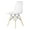 Clear, variant on Pemberly Row Set of 2 Clear Plastic with Fiberglass Chairs with Wood/Metal Legs