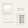 thumbnail image 6 of Casegrace 360° Rotatable Jewelry Box With Built-in Expandable Mirror, Side Storage Compartments With Clear Flip Window, Dual Pull-out Side Drawers Orgaznier for Rings, Earrings, Necklaces, 6 of 9