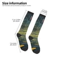 thumbnail image 2 of Naloa Peaceful Deer Lily Pond Knee Socks, High Socks Long Stretchy Sock Women Knee High Stocking, Long Socks for Women, 2 of 6