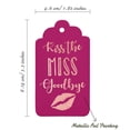 thumbnail image 5 of Inkdotpot Rose Gold Foil Paper Hang Tags Kiss The Miss Goodbye Bridal Shower Favor Tags 100 Pack, 5 of 6