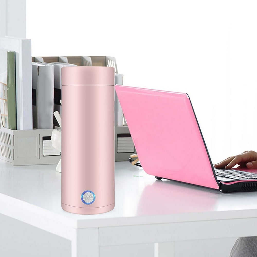 Baweave Portable Electric Kettle for Travel  3-in-1 Mini Car Kettle with Auto Shut-Off  Stainless Steel Water Heater for Tea and Coffee  400ml Capacity White