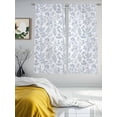 thumbnail image 3 of Light Blue Dandelion Sheer Curtains 72 Inch Length 2 Panels Set, Spring Flowers Modern Minimalist Voile Window Treatment Rod Pocket Curtains Sheers Drapes for Bedroom/Living Room/Kitchen 52"x72"x2, 3 of 7