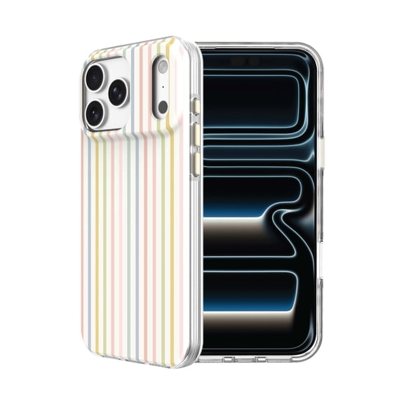 onn Phone Case for iPhone 18 Pro / 17 Pro, MagSafe Compatible - Multicolor Stripe