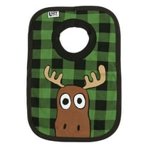 LazyOne Animal-Print Baby Bibs, Cute Baby Shower Gifts, One Size, Green Plaid (Moose, ONE SIZE)