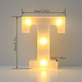 thumbnail image 2 of Letras Luminosas De Plástico Letras LED de plástico blanco con alfabeto de la N a la Z con bombillas de luz blanca cálida para decoración de fiestas en el hogar (1 pieza) Rkxzt, 2 of 9
