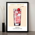 thumbnail image 2 of Eastern Print Dirty Shirley Art Cocktail Poster Art, Bar Cart Liquor Poster, Bar Art, Drinks Art Home Decor For Bar, Pub, Kitchen, Club, Cocktail Prints, Bar Posters (UNFRAMED) 8x12, 20x30, 2 of 4