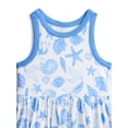 thumbnail image 6 of The Little Mermaid Ariel Toddler Girls Allover Print Graphic Tank Dress, Sizes 12M-5T, 6 of 7