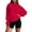 Red, variant on Oversized Sweatshirt For Women Casual Comfortable Hooded T Soft Hoodie For Everyday Wear Basic Loungewear Lightweight Versatile 2025 Pullover Sweaters Winter Clothes