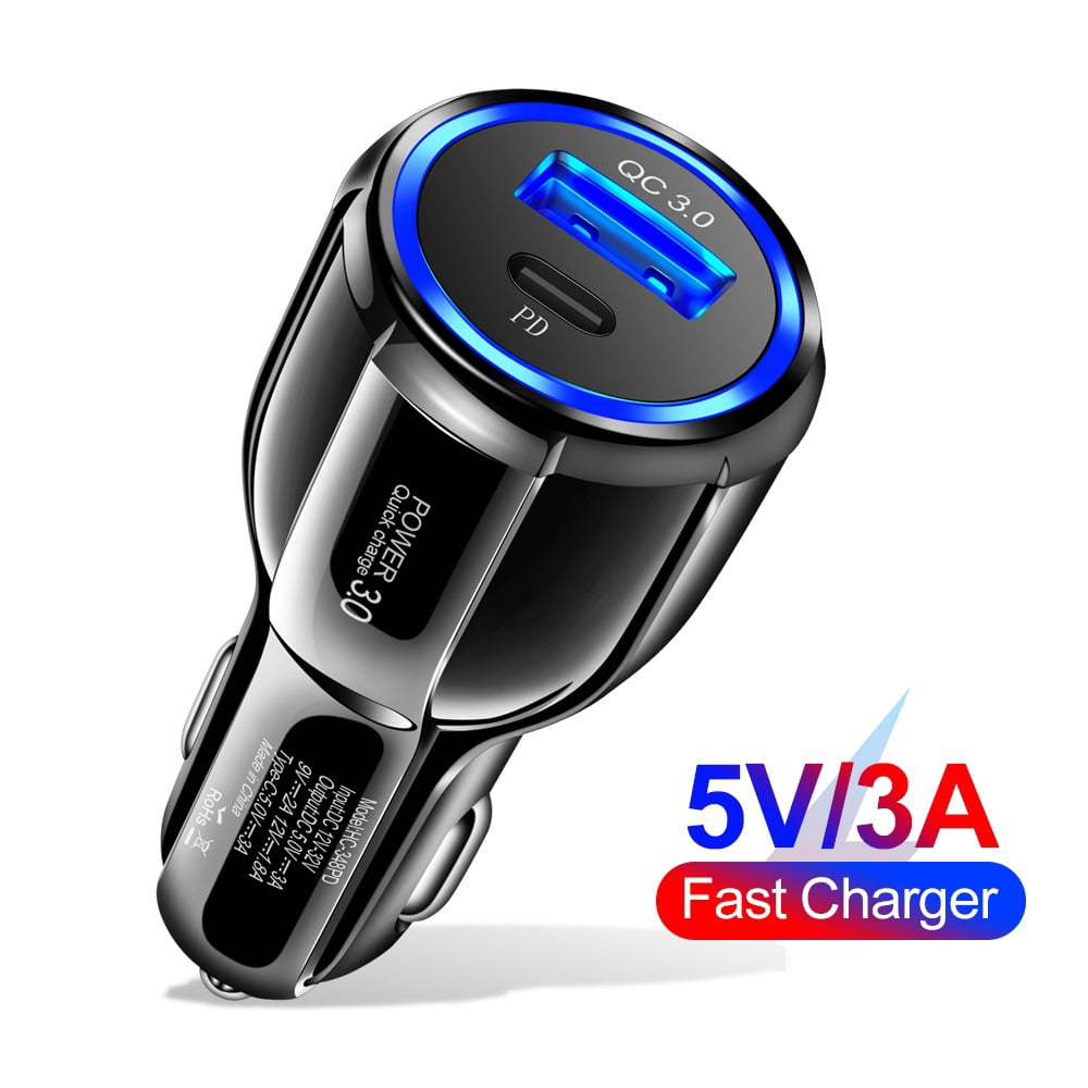 Car Charger 10-Pack QC3.0 Fast Charge Dual Port USB Cargador Carro Lighter Adapter for iPhone 13 12 11 Pro Max X XR XS Max 8 Plus 7s 6s, iPad, Samsung Galaxy S21 S10 Plus S7 j7 S10e S9 Note 8, LG, GPS