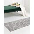 thumbnail image 2 of Unique Loom 3146491 2 Pi x 8 Pi 8 Po Géométrique Treillis Frise Runner Rug&44; Gris Clair, 2 of 2