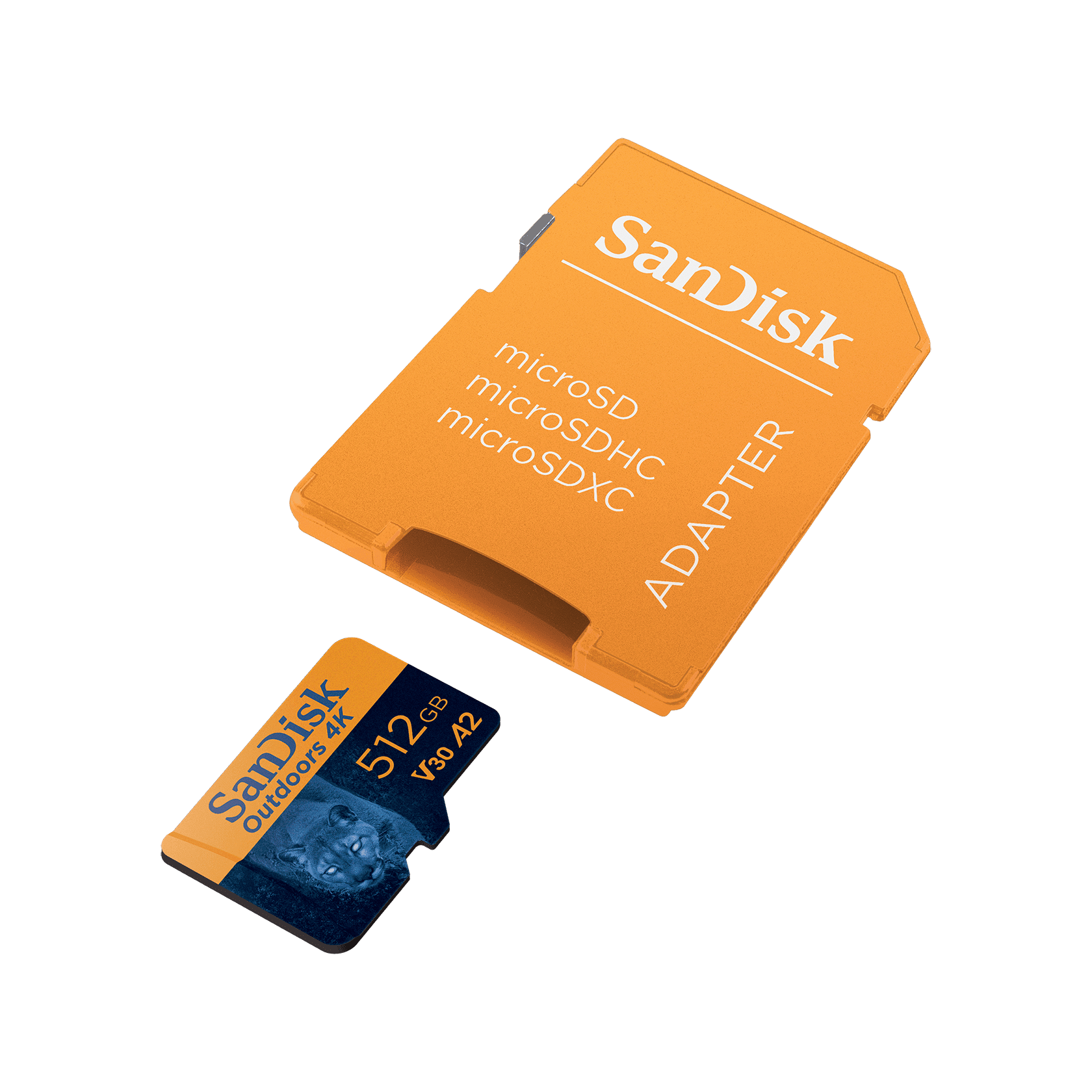 SanDisk 512GB Outdoors 4K microSDXC UHS-I Card with SD Adapter, Single Pack- SDSQXAV-512G-GN6VA