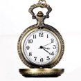 thumbnail image 1 of Retro Flip tipo aleación unisex cuarzo simple reloj de bolsillo analógico collar joyería, 1 of 5