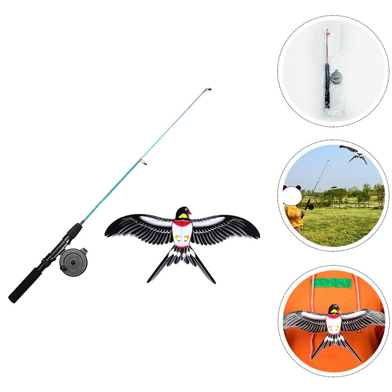 Swallow Bird Kite Easy to Fly Kite Outdoor Funny Kite for Kids with Fishing  Pole (Random Color) 