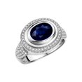 thumbnail image 6 of RYLOS Rings for Women Sterling Silver Ring Classic 9X7MM Oval Gemstone & Diamonds September Sapphire Jewelry Size 10, 6 of 6