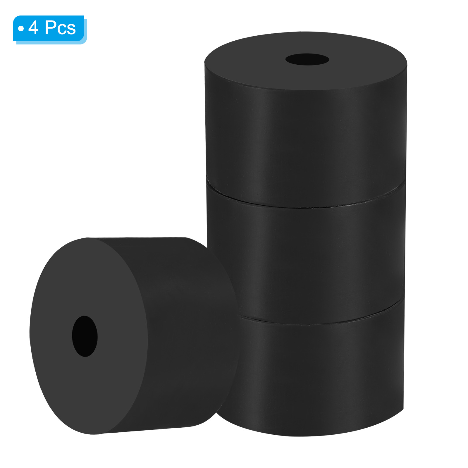 Uxcell 50-Pack Black Rubber Spacers – 3/4" OD X 1/4" ID X 1/8" H, Anti-Vibration & Sound Insulation Washers For Indoor/Outdoor