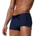 thumbnail image 6 of EliteGoogv Men Swim Trunks High Waist Solid Color Briefs Swim Bottom For Men Summer Casual Swimming Shorts Black XL, 6 of 6