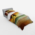 thumbnail image 3 of Ambesonne Tropical Bedding Set 4 Pcs, Palm Tree Exotic Beach, Queen, Amber Green White, 3 of 3