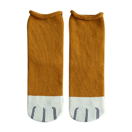 

TAIAOJING Women Fashion Cat Coral Thickening Cooton Middle stockings Socks Casual Socks