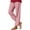 Pink, variant on BXINGOHAI Womens Cotton Linen Palazzo Pants Drawstring Elastic Waist Casual Trousers with Pockets Sky Blue,S