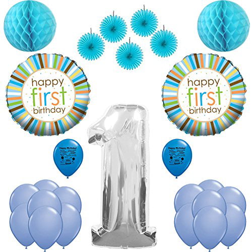 Details about   20pcs Macaron Balloon 1st Happy Birthday Decorations First Birthday Boy Girl 