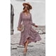 thumbnail image 4 of PRETTYGARDEN Maxi vestido de manga larga con cuello en V y estampado floral para mujer con cinturón Zhivalor WMPH-1446-19, 4 of 7