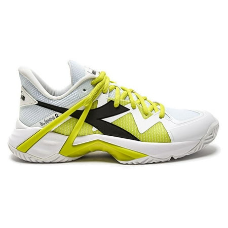 Diadora Women`s B.Icon 2 AG Tennis Shoes White and Evening Primrose ( 7 )