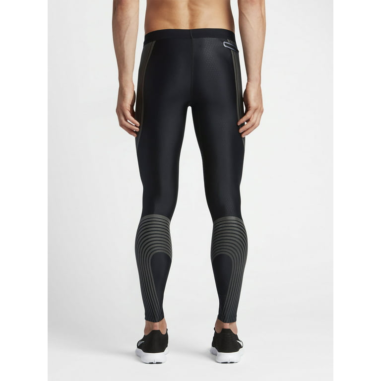 Nike Power Speed Flash Men's Running Tights, Black/Reflective Silver, Medium