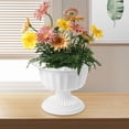 thumbnail image 4 of UPOUART White Vintage Plastic Flower Pot for Garden, Porch, Patio, Outdoor Pathway & Home Plant Holder Decor, 4 of 8