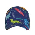 thumbnail image 2 of Uemuo Dinosaurs Pattern Baseball Cap Golf Dad Hat Adjustable Original Classic Low Profile Cotton Hat Unconstructed Plain Cap Men Women, 2 of 9