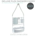 thumbnail image 3 of Bath Bliss Deluxe Flex Adjustable Plastic Shower Caddy, White, 3 of 7