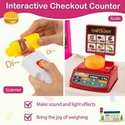 Supermarket Playset for Kids with Shopping Cart,76 Pices Pink, Pretend Play Grocery Store for Toddler +3 Year, Mundo Toys