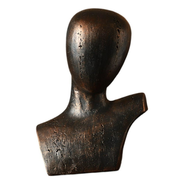 Figura humana abstracta, figura coleccionable, decoración de granja, busto decorativo Negro