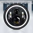 thumbnail image 3 of Faros Lámpara de cabeza redonda de haz alto y bajo de 7 pulgadas con ojo angular para GMC Savana Jeep Comanche, 2 uds., 3 of 6