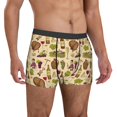 thumbnail image 5 of Men's Boxer Briefs, Rustic Wine Print Soft Comfy Mens Underwear Boxer Briefs Breathable With Widen Waist, 5 of 7