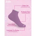 thumbnail image 2 of Justice Cushion Embroidered Quarter Socks for Girls for Daily Wear, 10 pack Pink Multi Color, 2 of 7