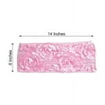 thumbnail image 3 of Efavormart 5 Pack Pink Satin Rosette Spandex Banquet Wedding Chair Sashes Band For Wedding Party Banquet Event Decoration, 3 of 11