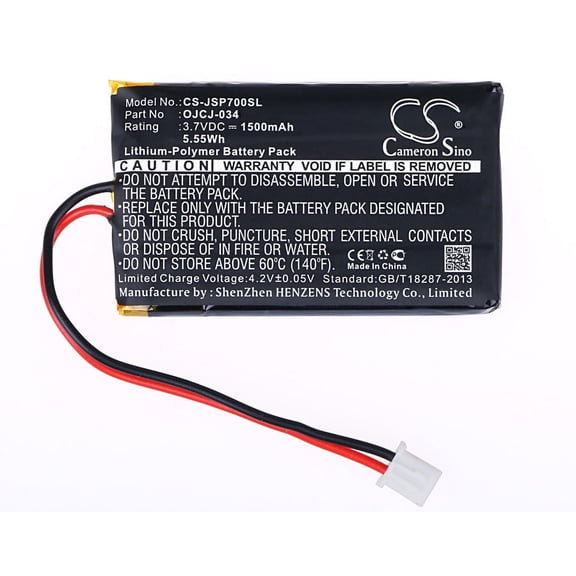 1500mAh JVC OJCJ-034 Battery for JVC SP-AD70-A JVC SP-AD70-B SP-AD90-W SP-AD90-BW SP-AD90 SP-AD90-B SP-AD90-BB SP-AD70