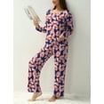 thumbnail image 2 of MINTREUS Women's Pajama Set Long Sleeve Sleepwear Ladies Soft Pjs Lounge Sets, 2 of 6