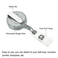 thumbnail image 4 of Unique Bargains Dévidoir Porte-Badge Rond Rétractable avec Clip et Sangle Gris 10 Pack, 4 of 5