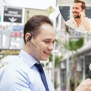 New bee Bluetooth Earpiece V5.2 Wireless Headset,24H Talk/180Days Standby,ENC Dual Mic Noise Cancelling,270°Rotatable Mic,Left/Right Ear Compatible for Work/Driver/Business/iPhone/Android,Black