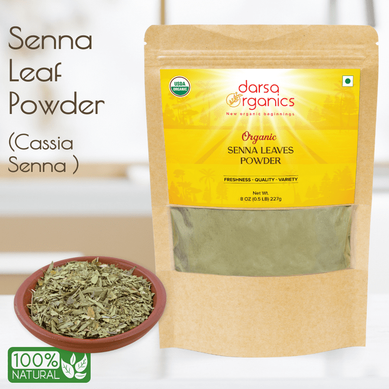 Darsa Organics Senna Powder - 8 oz - Organic, Improves Immunity