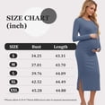 thumbnail image 5 of Women's Maternity Dresses Long Sleeve Sweater Dress Winter Pregnancy Clothes, 5 of 5