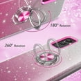 thumbnail image 3 of Galaxy A14 5G Case with Screen Protector [2 Pack], Glitter Sparkly Bling Pink Protective Cover with Kickstand for Women Girls Slim Shockproof Case for Samsung A14 Phone Case (Pink, 3 of 7