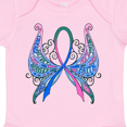 thumbnail image 4 of Inktastic Thyroid Cancer Awareness with Butterfly Ribbon Words Boys or Girls Baby Bodysuit, 4 of 5
