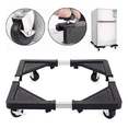 thumbnail image 2 of Base Soporte Movil Ajustable Refrigerador Lavadora Mueble Negro, 2 of 5