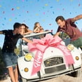 thumbnail image 4 of Car Bow Datanly, vinilo impermeable de 30 pulgadas, color rosa claro, 4 of 7