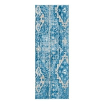Unique Loom Basilica Collection Area Rug - Malasana (2' 2" x 6' 1" Runner Blue/Beige)