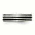 thumbnail image 3 of Titanium Enameled Flat 6mm Satin & Polished Band Ring 8.5 Size, 3 of 6